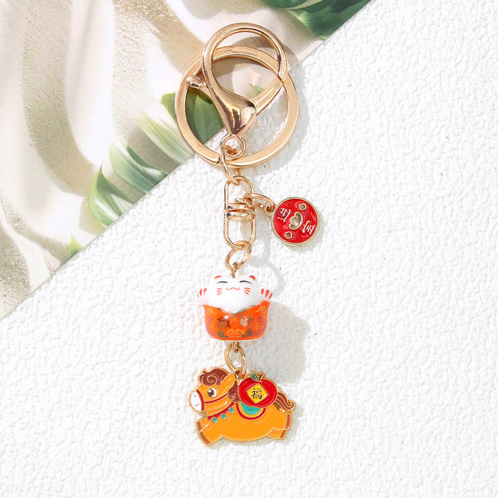 Wholesale Red Alloy Lucky Cat Keychain Charm – Cartoon Style Bag Charm &  Car Key Accessory for Everyday Use Boutique Resale