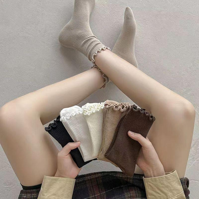 Wholesale Socks, mid length socks, stacked socks, college style socks