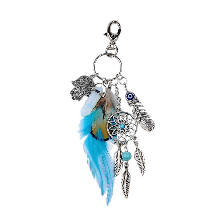 Wholesale Bohemian Dreamcatcher Keychain Pendant Alloy Car Key Accessory MOQ≥5