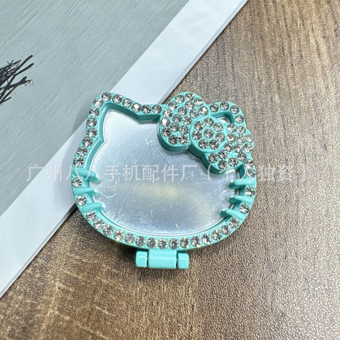 Wholesale Cartoon cat mirror metal phone stand