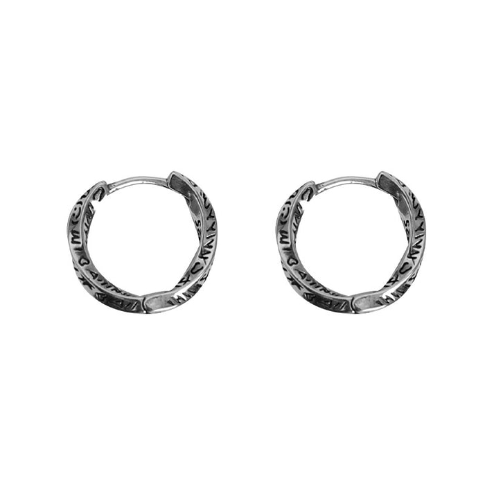 Wholesale  925 silver needle earrings men's retro earrings