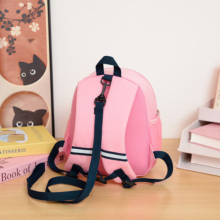 Wholesale Children's Backpack Small Class Kindergarten Schoolbag 1-4 Cartoon Cat Boy and Girl Baby Go Out Anti-Lost Backpack