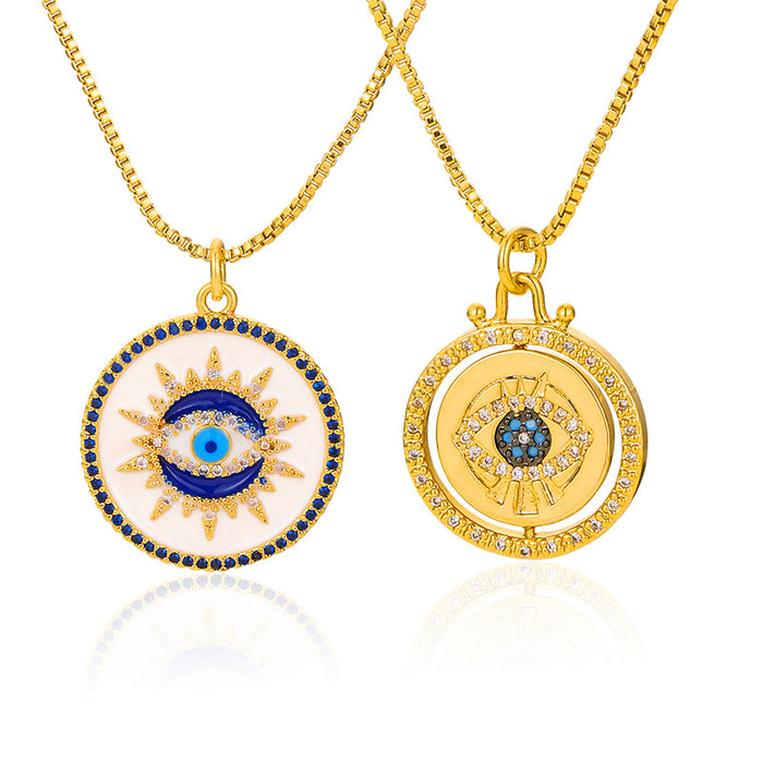 Wholesale Evil Eye Necklace No Fading Women JDC-PT-YJ015