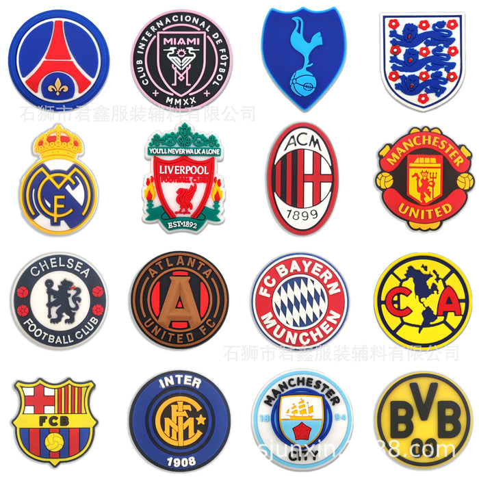 Wholesale 50pcs Football team standard Jersey Shoes Charms