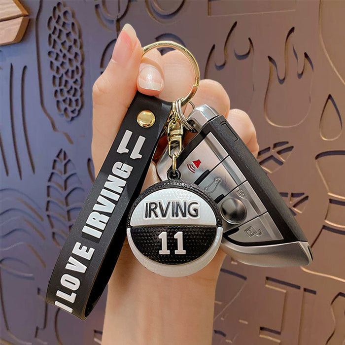 Wholesale Cartoon key chain star basketball pendant bag pendant car key chain gift