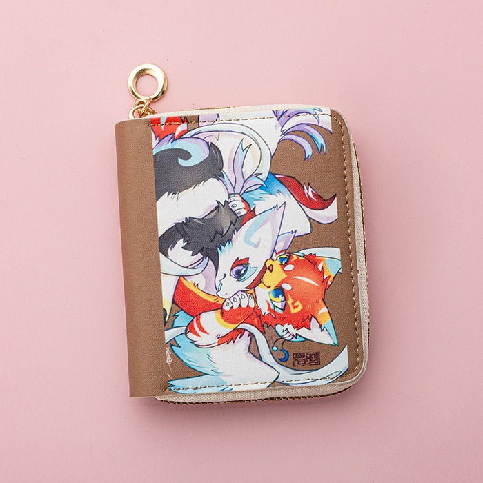 Wholesale Hot-selling Japanese Anime Short PU Wallet Teenagers Students Fashionable Simple Coin Purse Card Holder Wallet JDC-WT-QT008