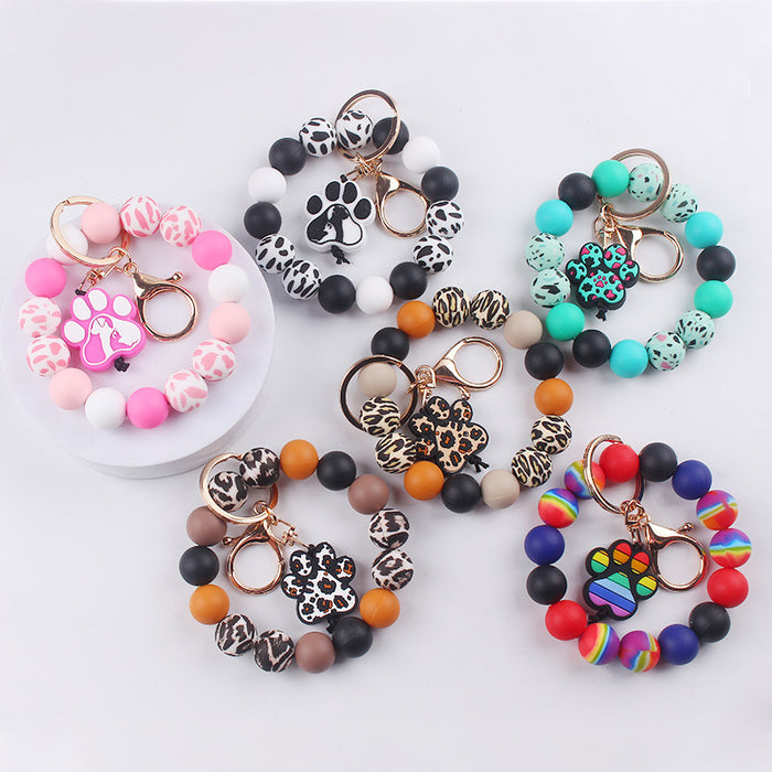 Wholesale Silicone Bead Keychain Accessories