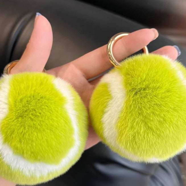 Wholesale Imitation Otter Rabbit Hair Car Keychain Pendant Plush Ball Book Bag Pendant