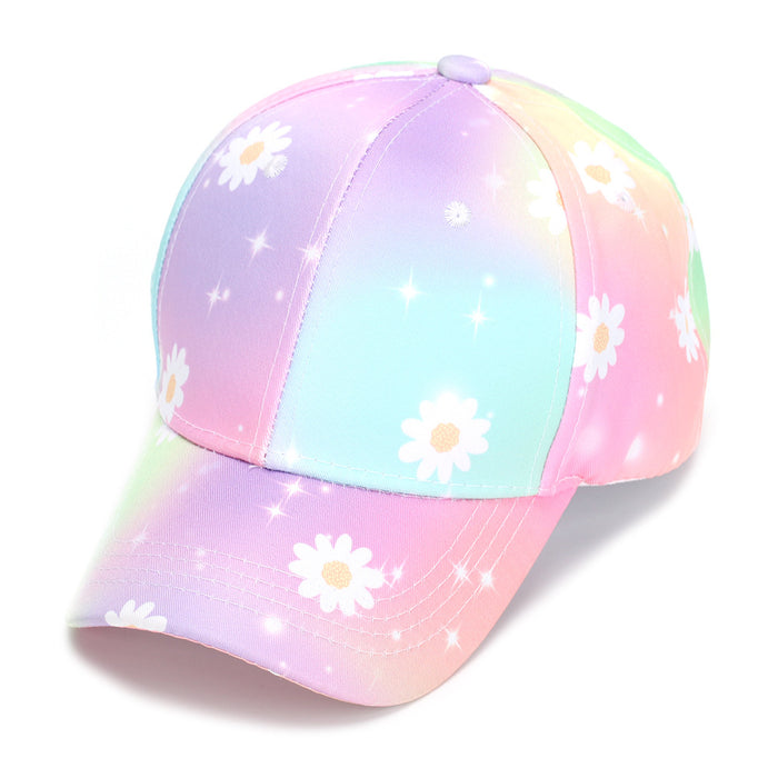 Wholesale Children' s colorful tie-dye baseball cap outdoor sun hat