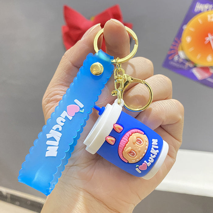 Wholesale Cross-Dressing doll Keychain Bucktoothed Little Sheep Pendant Car Bag Pendant Doll Machine Gift Key Chain