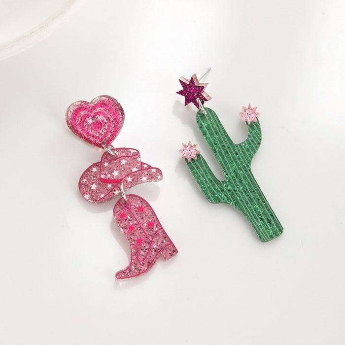 Wholesale Valentine' s Day Peach Heart Earrings Simple LOVE Letter Acrylic Sheet Printed Love Earrings