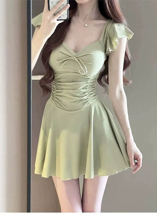 Wholesale New high-end one-piece hot spring skirt swimsuit