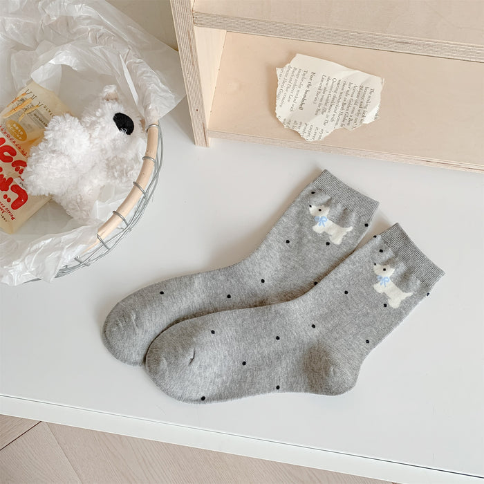 Wholesale Cotton socks with cute mid tube and versatile pile socks