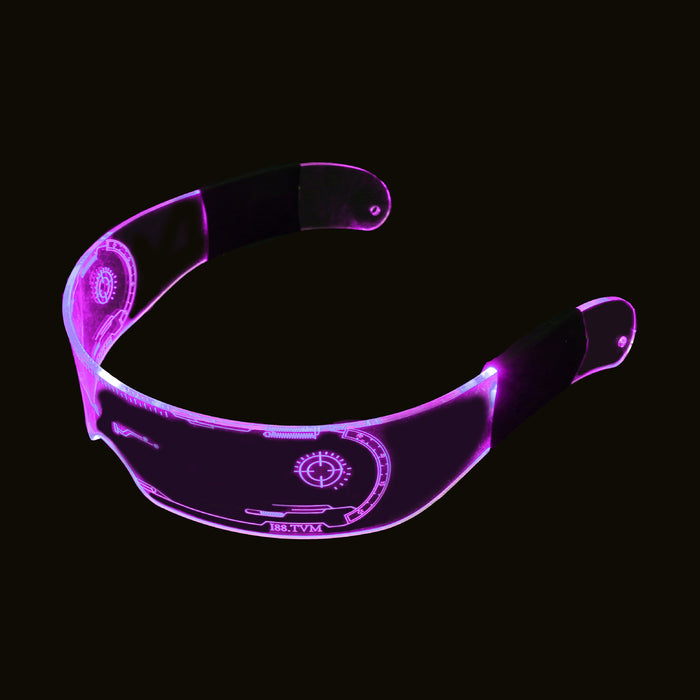 Wholesale Luminous glasses with a sense of technology, color changing eyes, science fiction, cool children's sunglasses