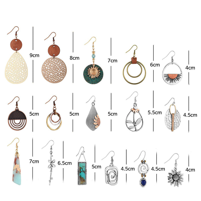 Wholesale Vintage bronze circle leather earrings