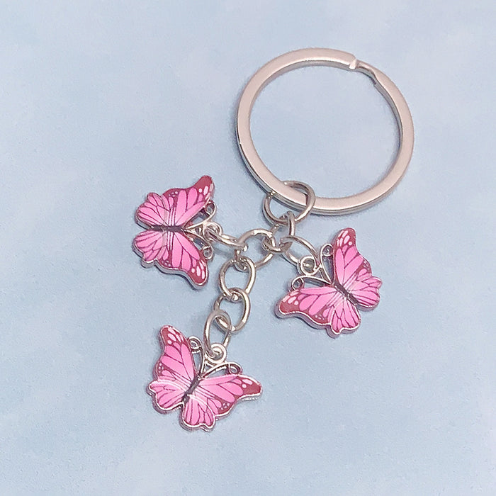 Wholesale Zinc Alloy Butterfly Keychain JDC-KC-HanR003