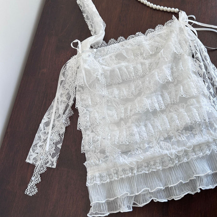 Wholesale Lace lace chain bag, college shoulder bag, commuting armpit tote bag