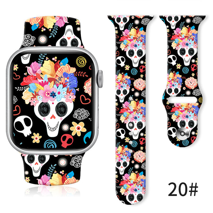 Wholesale Printed Silicone Watch Strap Wristband JDC-WD-NuoQi043