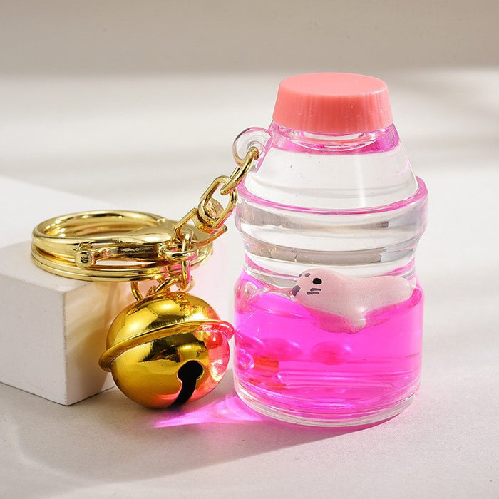 Wholesale Oil-Filled Bottle Aquarium Marine Animal Keychain