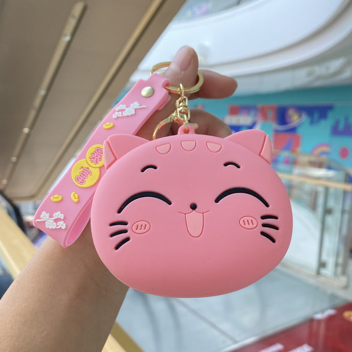 Wholesale PVC Cartoon Coin Purse Keychain JDC-KC-PengYu019