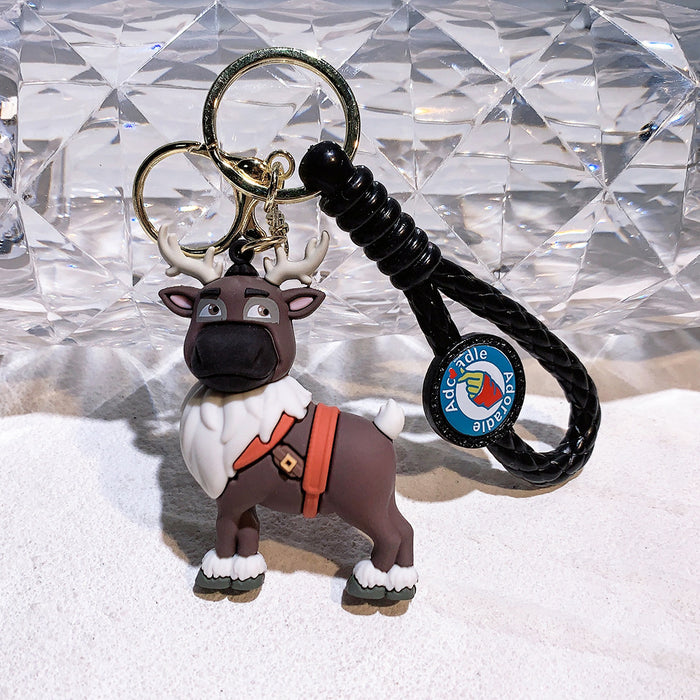 Wholesale 3pcs Cartoon Silicone Car Keychain Cute Creative Gift