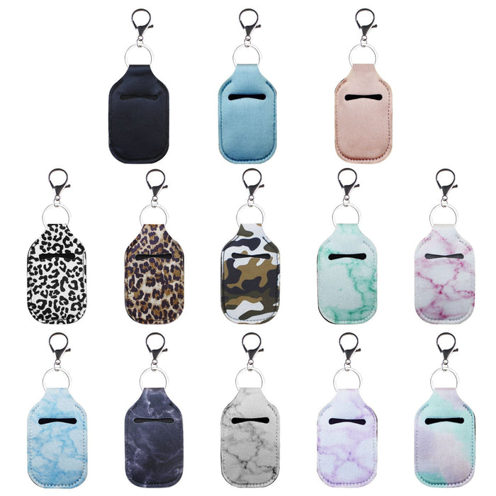 Wholesale Hair Art Hand Sanitizer Leather Case Keychain JDC-KC-YiTian002