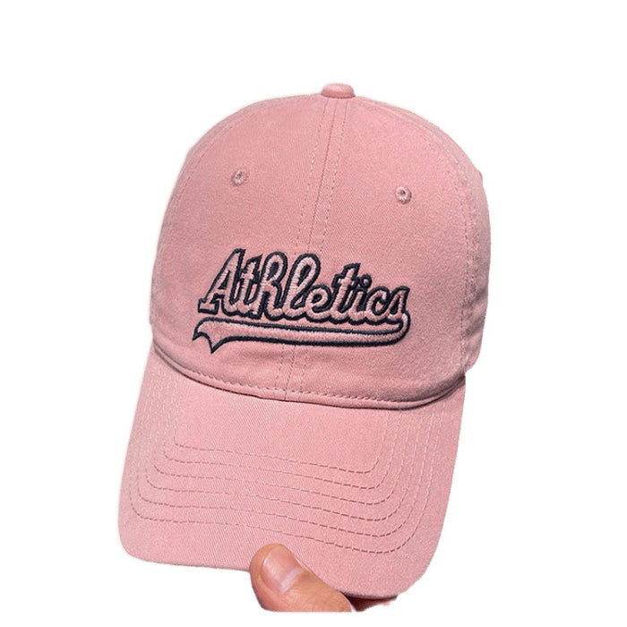 Wholesale Vintage baseball cap with widened embroidered letters, versatile sun shading duckbill cap