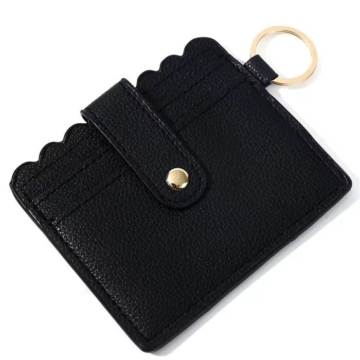 Wholesale Leopard Print Cow Print Plaid PU Leather Card Holder Keychain JDC-KC-HTong001