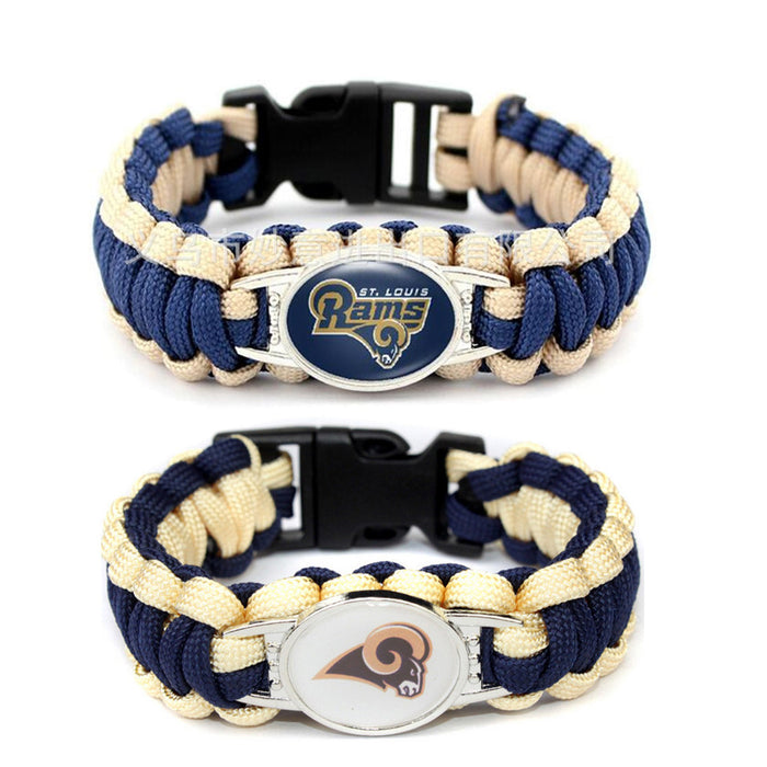 Wholesale rugby team rope woven bracelet
