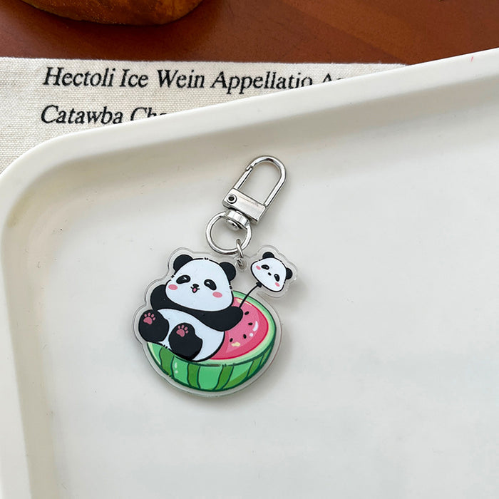 Wholesale  keychain cartoon cute pendant schoolbag bag acrylic pendant