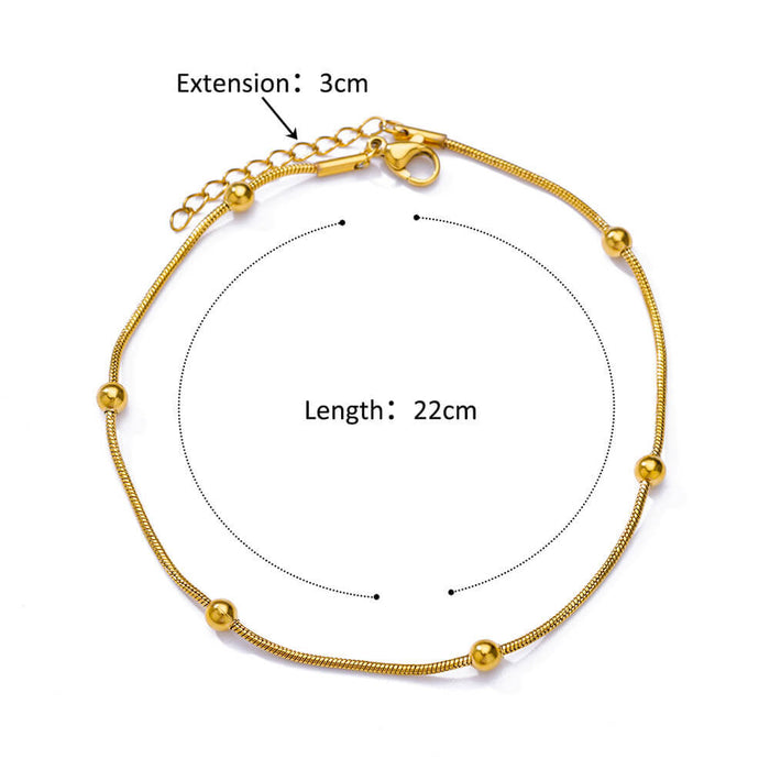 Wholesale Stainless Steel Anklet Geometric Figaro Chain Jewelry Accessory