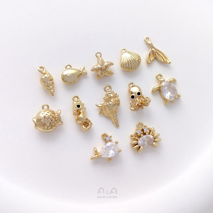 Wholesale Gold pendant, handmade bracelet, ear jewelry, pendant accessories