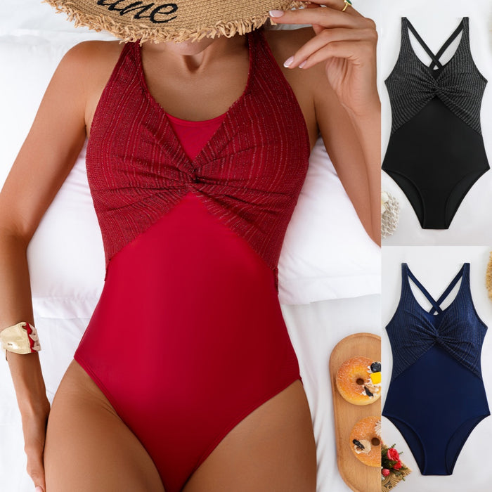 Wholesale Jumpsuit women sexy tight fitting patchwork bikini women