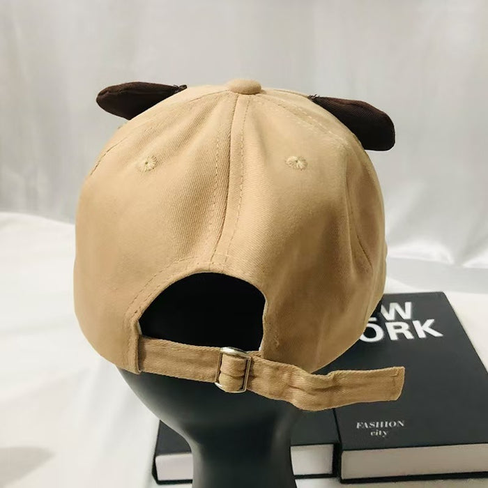 Wholesale Hat Cartoon Bear Stereo Nose Snot Puppy Student Riding Sunshade Sunscreen Big Head Baseball Cap