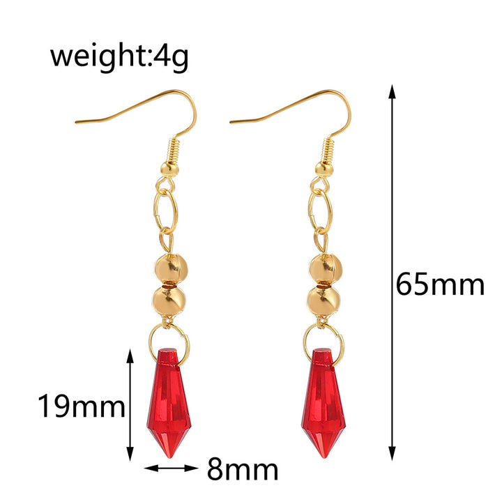 Wholesale Game Red Crystal Earrings JDC-ES-ShaoH003