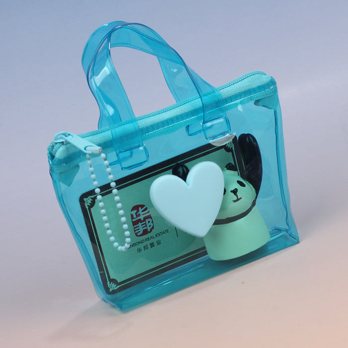 Wholesale Chic Heart Shaped Solid Pink Jelly Waterproof Coin Purse Earphone Bag Gift Pendant Storage Pouch For Everyday Use