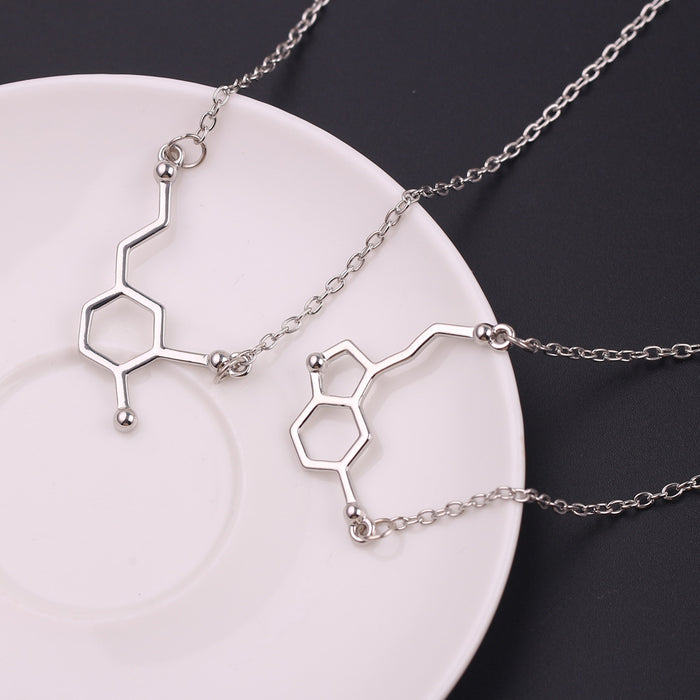 Wholesale Creative and personalized chemical molecule pendant choker necklace