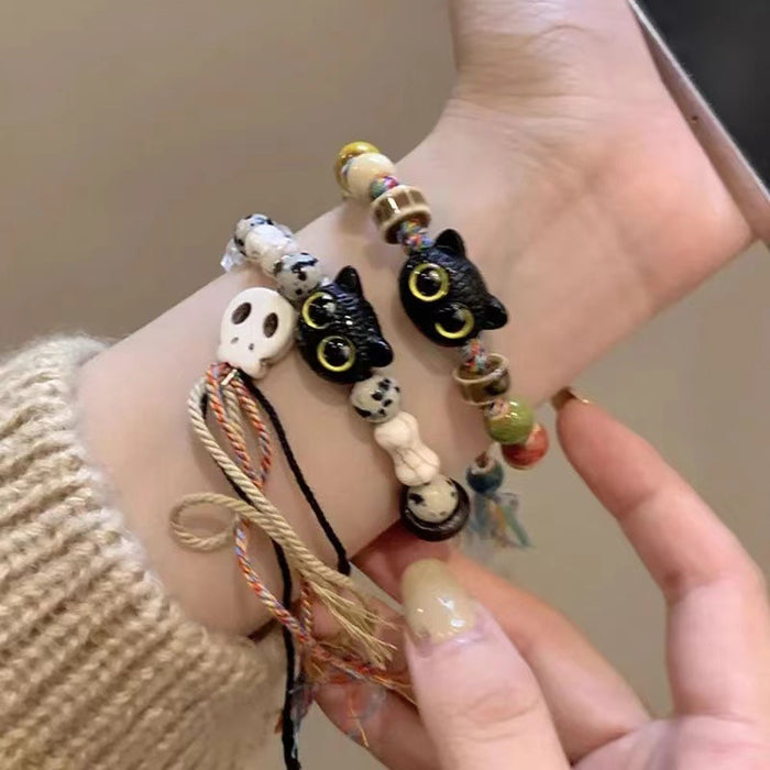 Wholesale Woven rope bracelet with niche design, tassel colored bracelet, and accessories