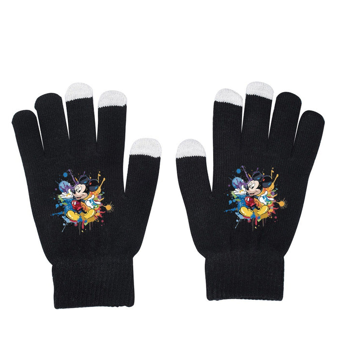 Wholesale Warm and versatile printed knitted gloves