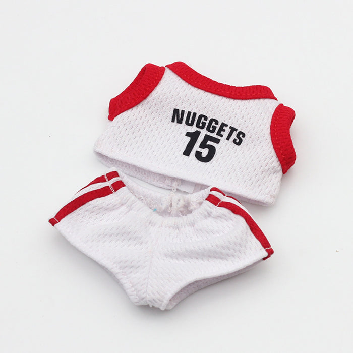 Wholesale 17cm  Baby Clothes Basketball Clothes Basketball Uniform Macaron Jersey First and Second Generation Universal Practical Doll