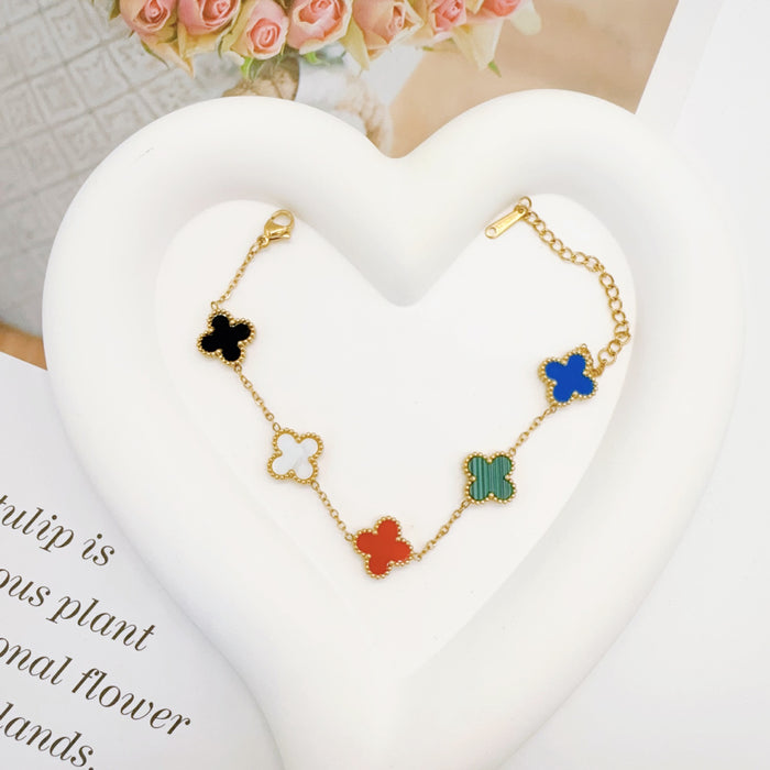 Wholesale Stainless steel clover bracelet, titanium steel high-end decorative accessory