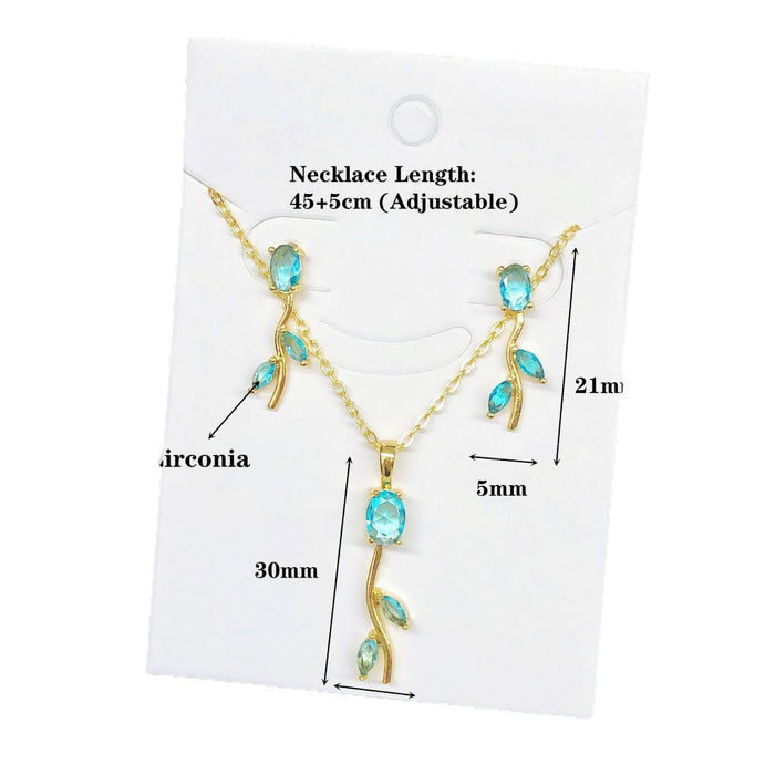 Wholesale Tulip Necklace and Earring Set Clavicle Jewelry