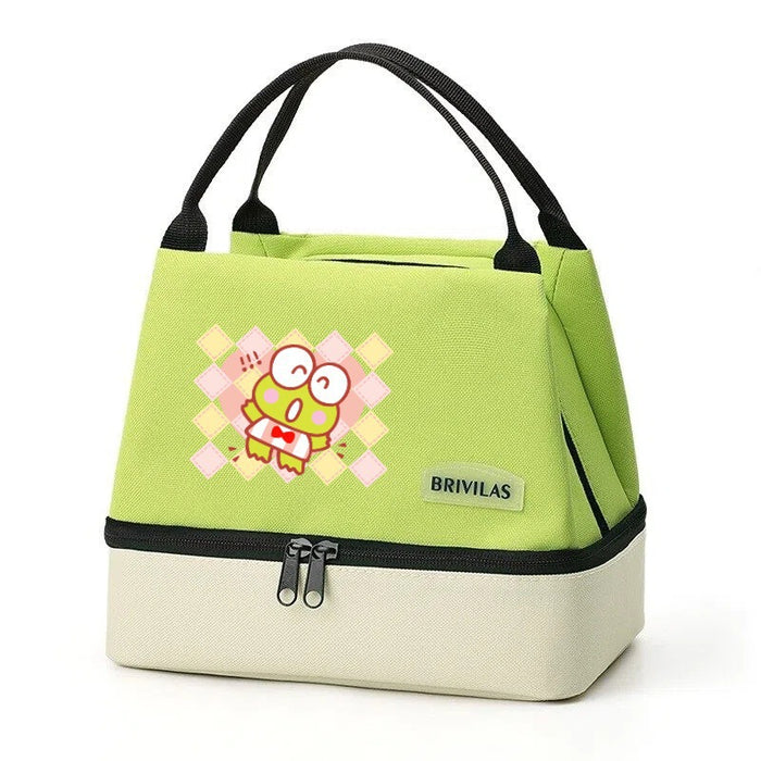 Wholesale Oxford Fabric Insulated Lunch Tote Bag Cute Cartoon Frog Design For Picnic Travel Everyday Use