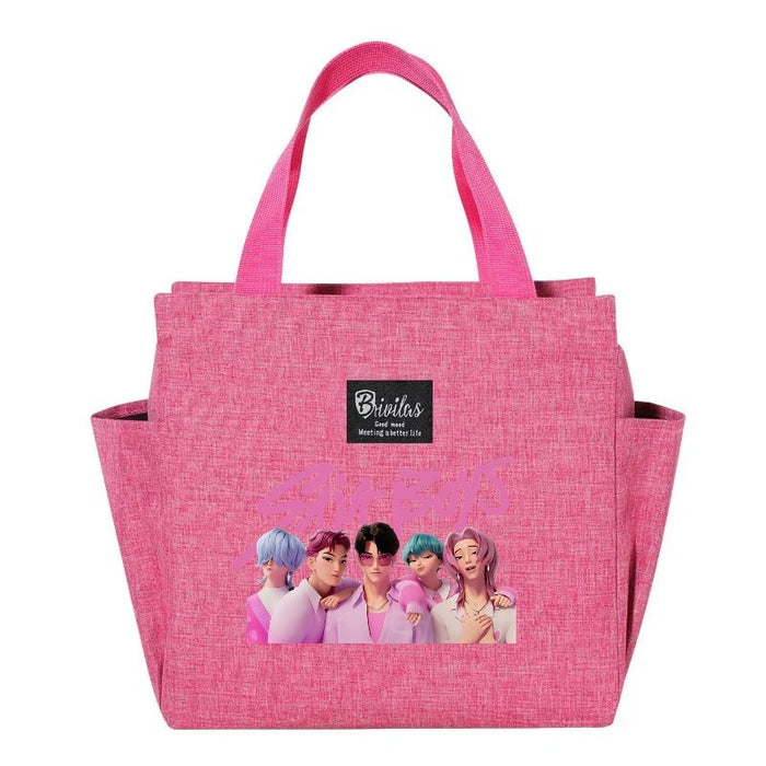 Wholesale Cute Cartoon Print Insulated Lunch Boxes Handbags