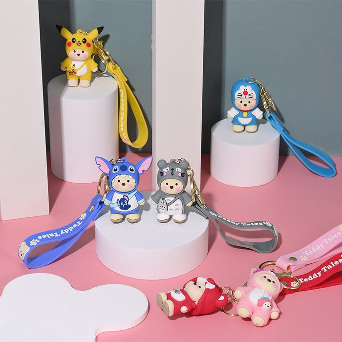 Wholesale Cartoon Doll Silicone Keychain JDC-KC-HongSheng004