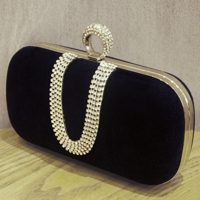 Wholesale Velvet Diamond Evening Bag Handbag JDC-HB-YiX022