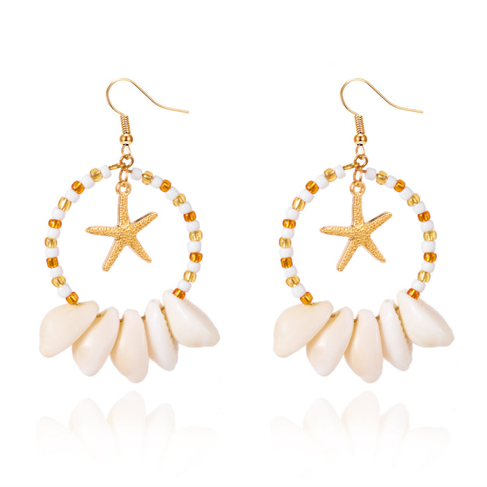 Wholesale Fashionable new shell pendant earrings, creative earrings