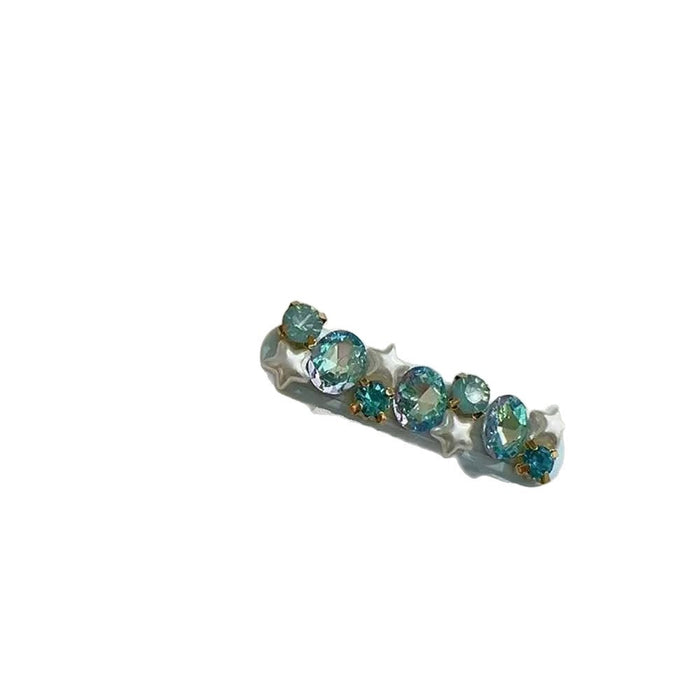 Wholesale Advanced Glittering Diamond Pentagram Pearl Inlaid Diamond Duckbill Clip with Hairpin Edge Clip