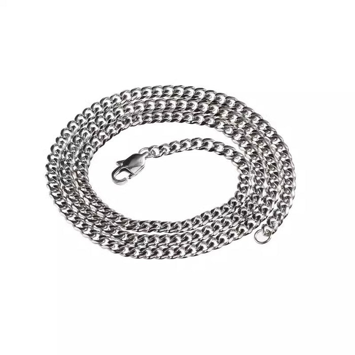 Wholesale Titanium steel jewelry necklace, Cuban chain, simple and versatile, high-end and slim collarbone chain