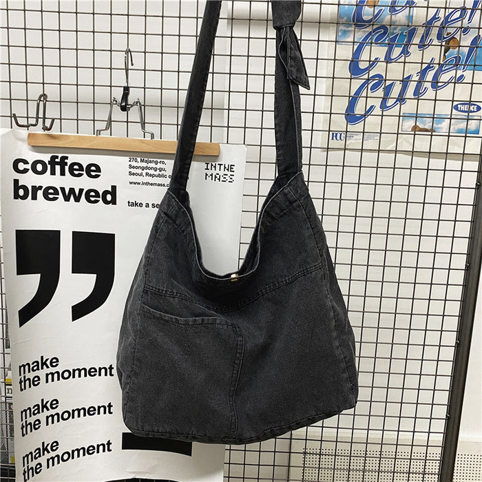 Wholesale Denim Shoulder Large Capacity Tote Bag JDC-SD-GangL002